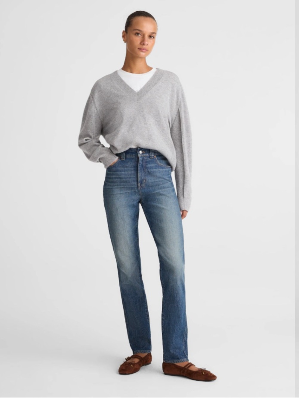 Madewell Women's Straight-Leg Jeans in Medium Blue Wash